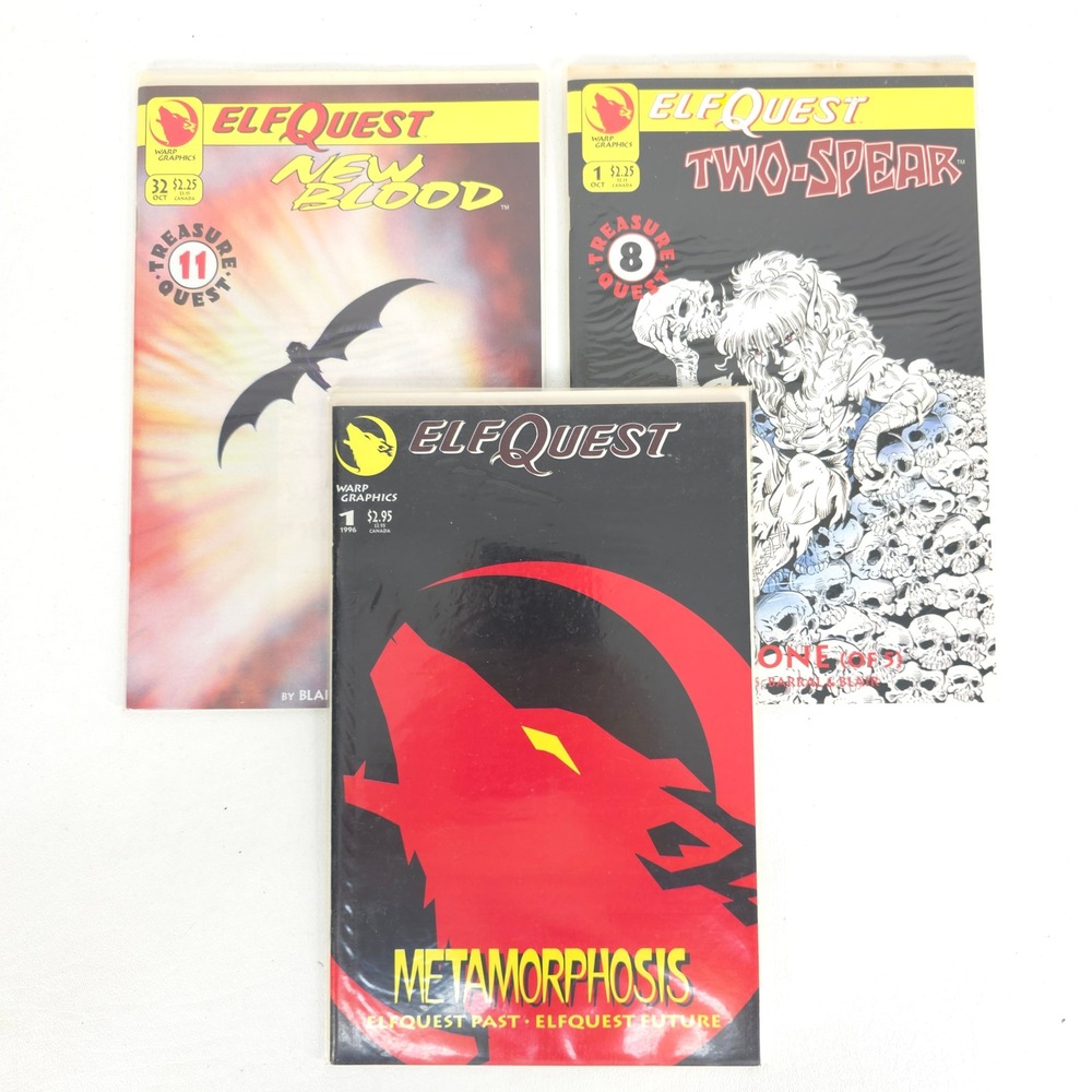 ElfQuest Metamorphosis New Blood Two Spear Comic Lot Warp Graphics Fantasy 1990s